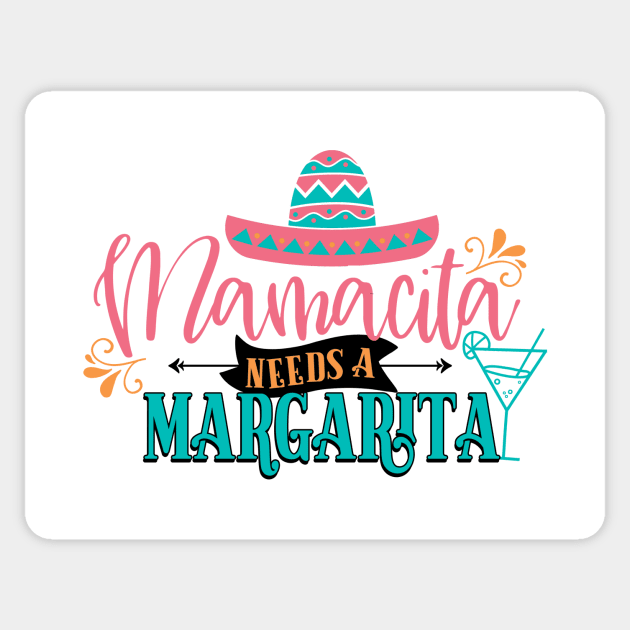 Mamacita Needs A Margarita Sticker by My Tribe Apparel